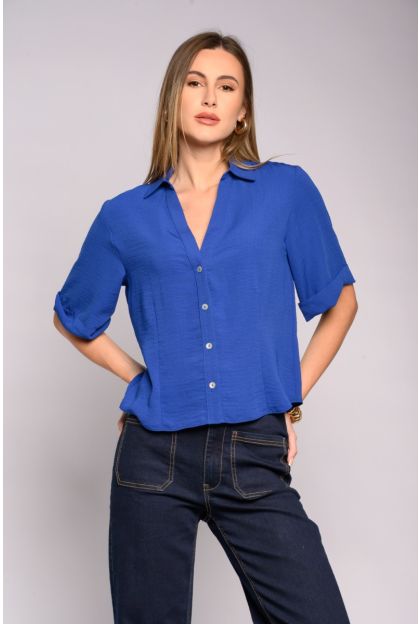 Blue Woven Top