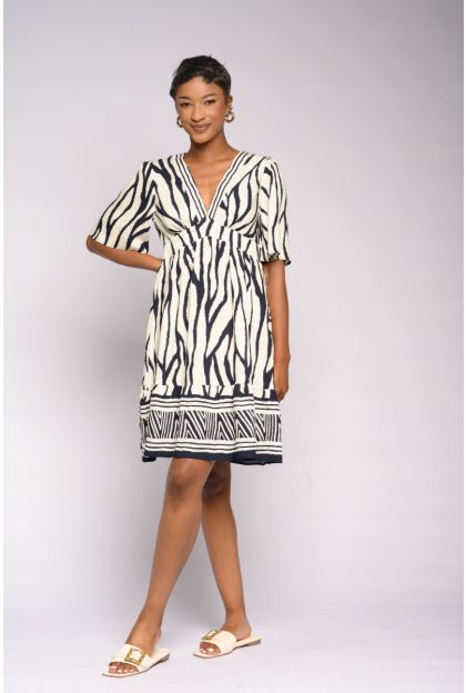 Print Border Dress