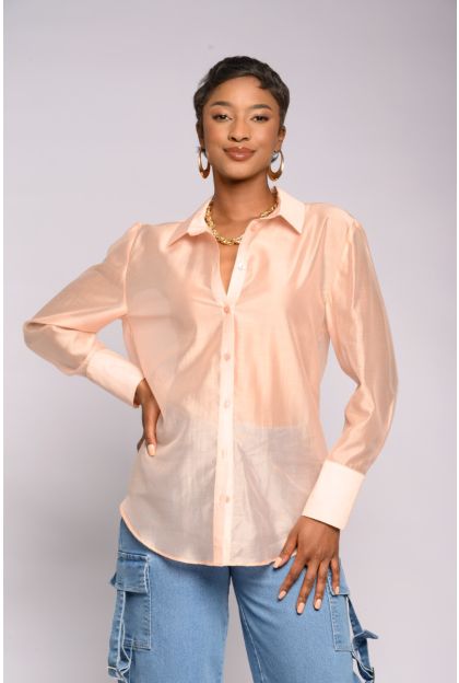 Peach Woven Top