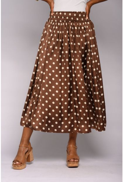 Spot Satin Skirt