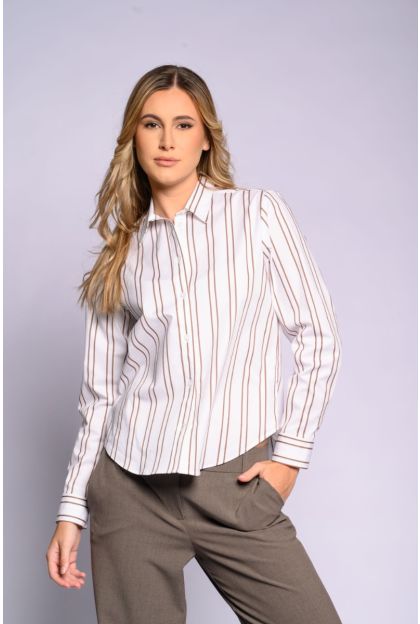 Stretch Cotton Stripe Shirt