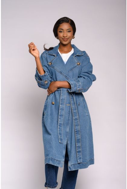Denim Trench Coat
