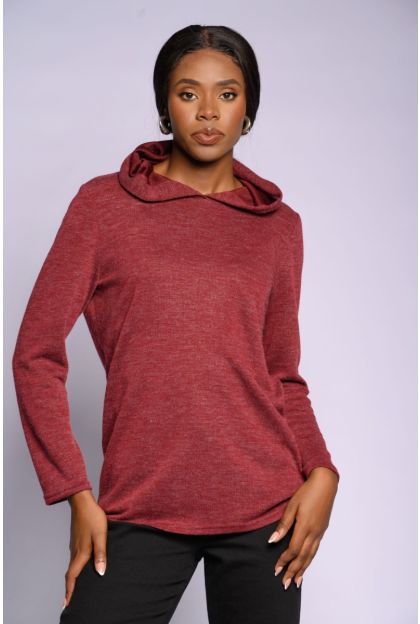Knit Hoodie Top