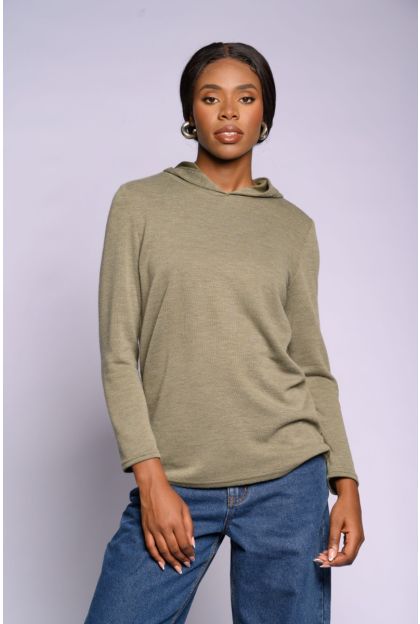 Knit Hoodie Top