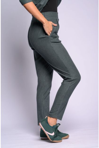 Fluffy Knit Bottom Aqua