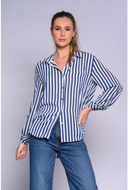 Stripe Blue Woven Shirt