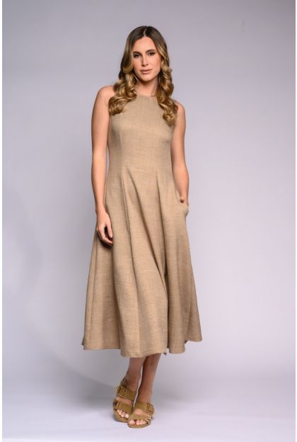 Natural Panelled Dress