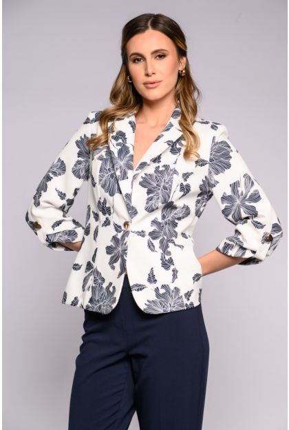 Print Ivory LS Jacket