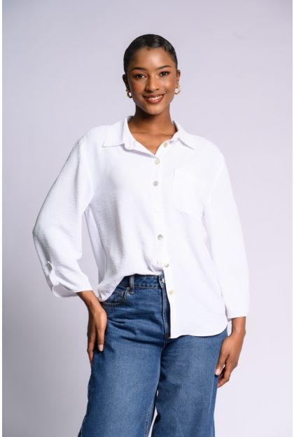 White Woven Top