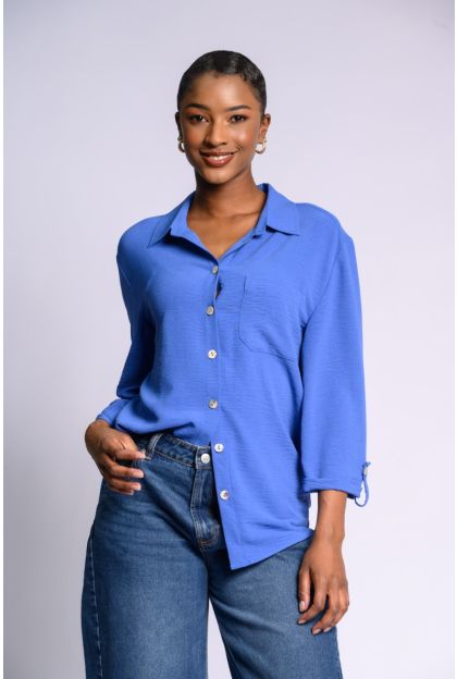 Blue Woven Top
