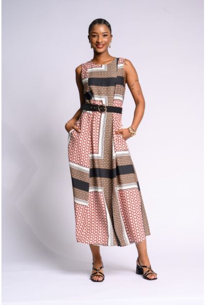 Red Print Dress