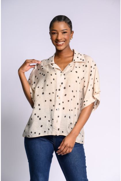 Stone Print Woven Shirt