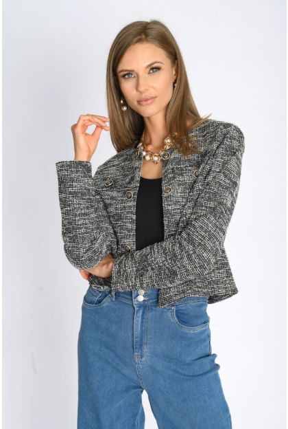 Bouclé Knit Jacket