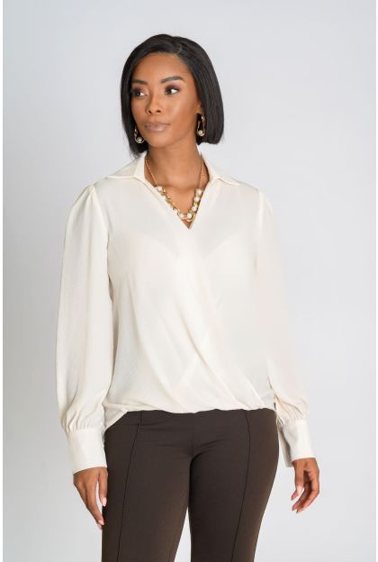 Crossover Wrap Blouse