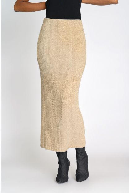Cable Knit Long Skirt