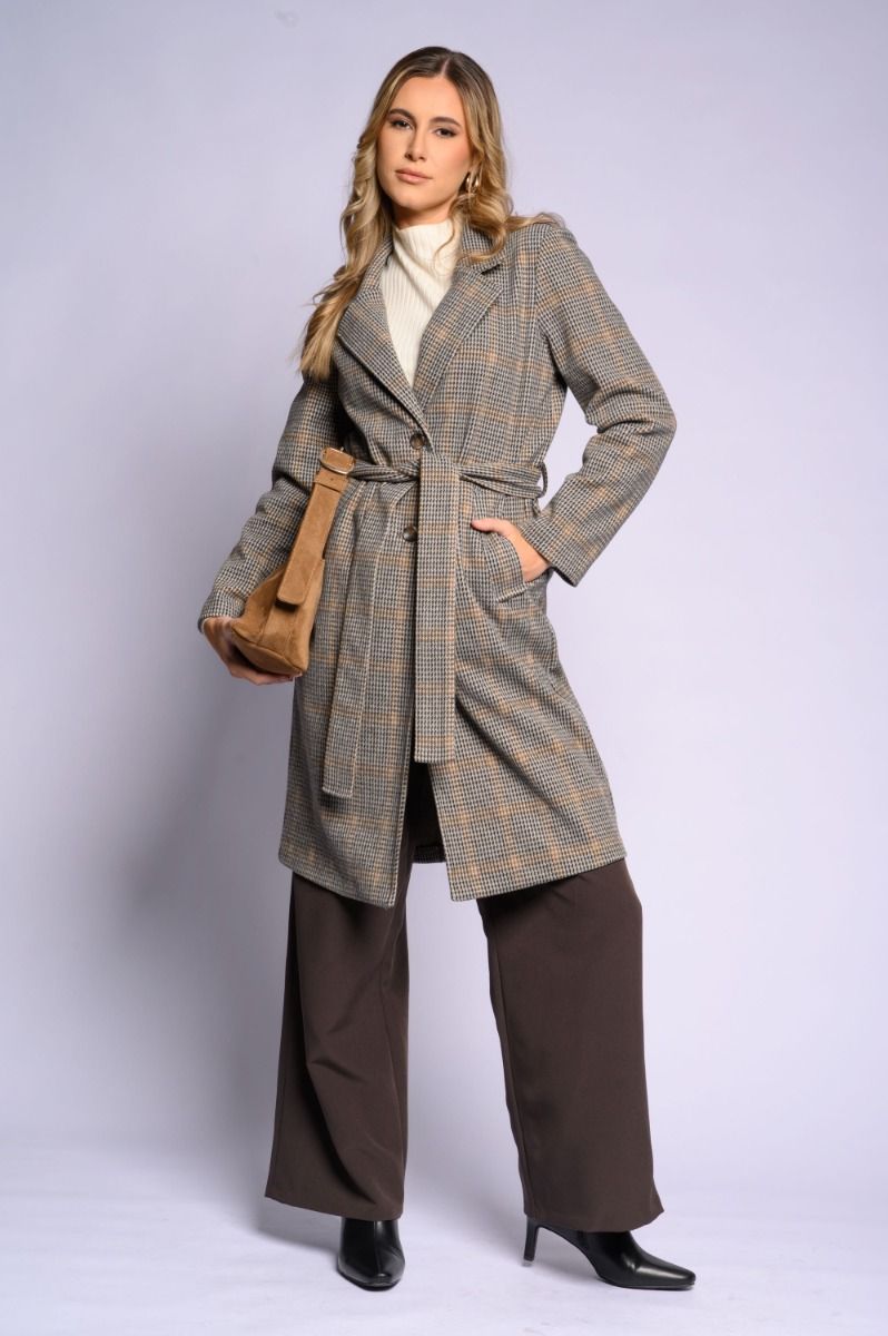 ジャケット・アウター herlipto Check Pattern Wool Blend Coat Check Coat | Contempo Online