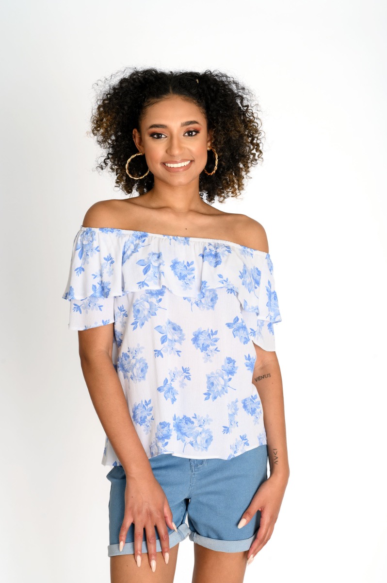 Shorts and discount off shoulder top