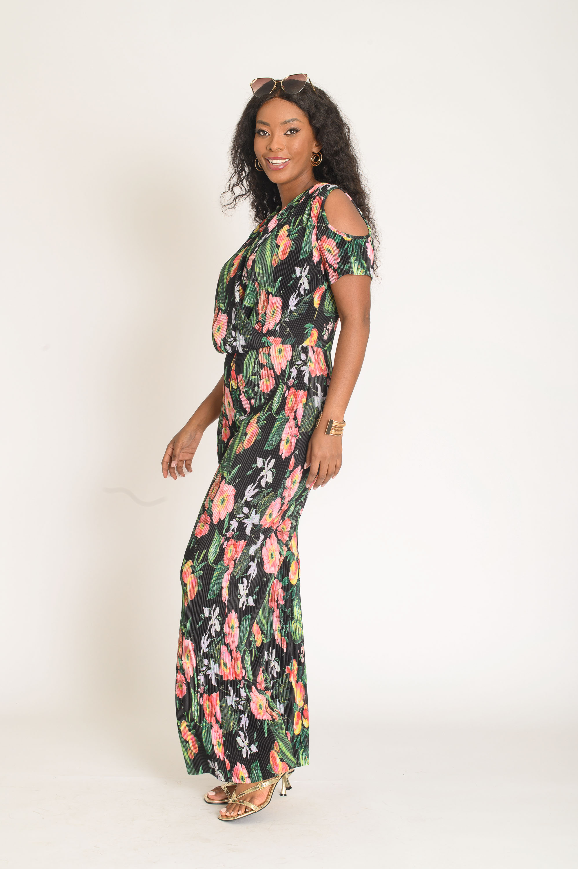 Print Pleat Jumpsuit | Contempo Online